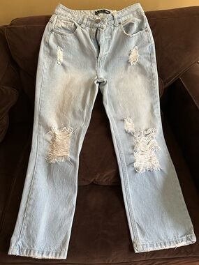 Cuidado Con El Perro Light Blue Distressed Women’s Jeans